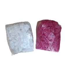 Shower cap (transparent, pink)